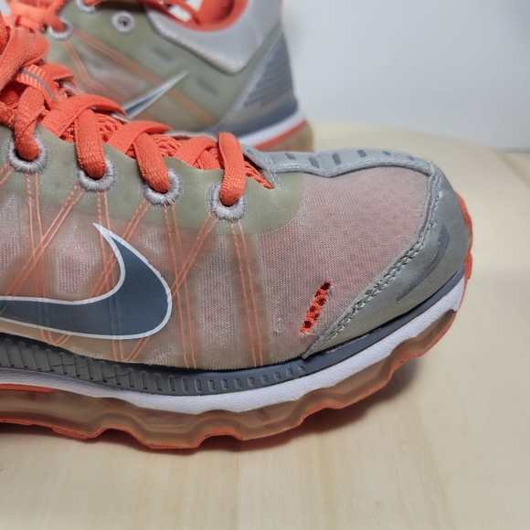 Nike Grey Orange Air Max 2009 Running Sneakers 354750-002 Women's Size 8.5 - Picture 12 of 14